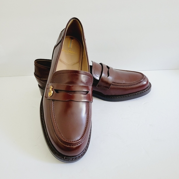 NEW Sam Edelman Colin Spiced Brandy Leather Loafers Size 8.5 US - Picture 2 of 8